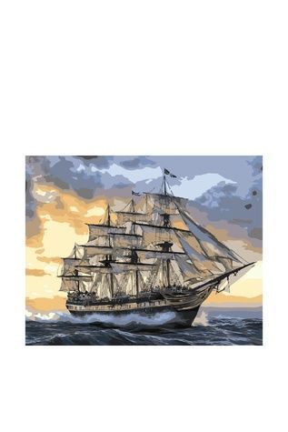 Картина за номерами &laquo;Корабель у відкритому морі&raquo; Strateg VG051 ЦБ-00293799 фото