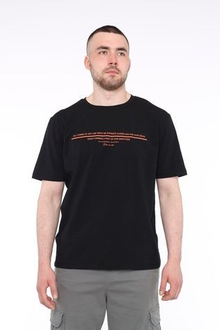 Футболка з коротким рукавом чоловіча колір чорний 54 ЦБ-00292896 фото