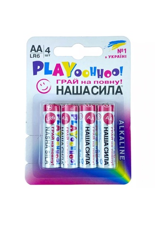 Батарейка НАША СИЛА PLAY AA, ціна за блістер колір різнокольоровий ЦБ-00260023 SKT001021133 фото