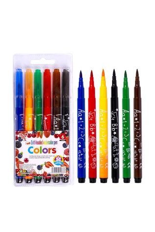 Фломастери-пензлики "Colors", 6 кольорів COLOR-IT 106932 ЦБ-00281033 фото