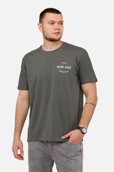 Чоловіча футболка з коротким рукавом 60 колір хакі ЦБ-00250767 SKT000994272 фото