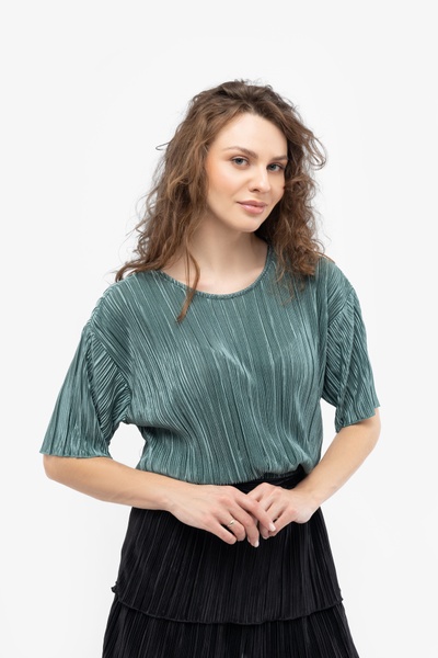 Жіноча блуза 48 колір м'ятний ЦБ-00233775 SKT000942211 фото