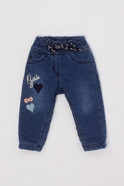 Джогери джинсові для дівчинки 104 колір синій ЦБ-00170547 SKT000570310 фото