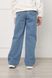 Джинси wide leg для дівчат колір блакитний 152 ЦБ-00298797 фото 4