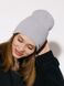 Жіноча шапка 56-58 колір світло-сірий ЦБ-00226815 SKT000924973 фото 2