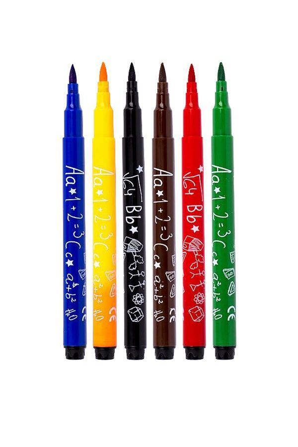 Фломастери-пензлики "Colors", 6 кольорів COLOR-IT 106932 ЦБ-00281033 фото