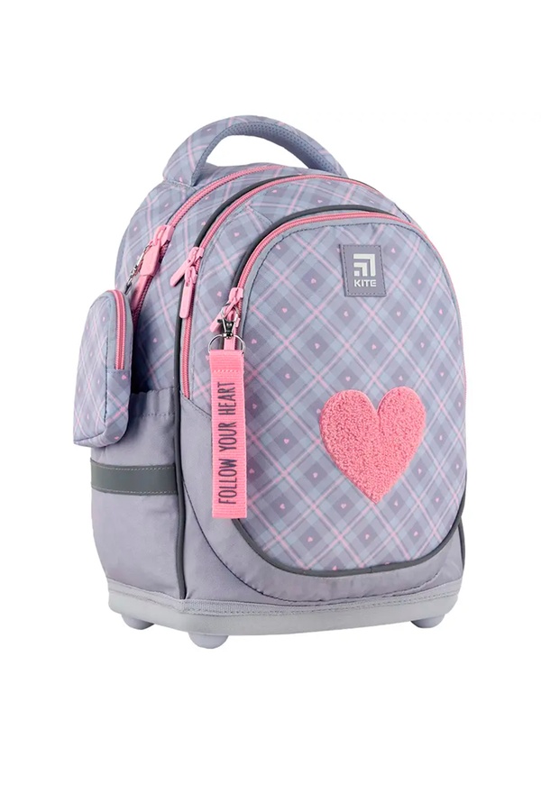 Рюкзак Kite Education Fluffy Heart колір сірий ЦБ-00255990 SKT001008810 фото