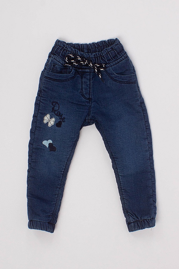 Джогери джинсові для дівчинки 98 колір синій ЦБ-00170576 SKT000570332 фото