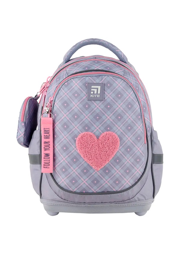 Рюкзак Kite Education Fluffy Heart цвет серый ЦБ-00255990 SKT001008810 фото