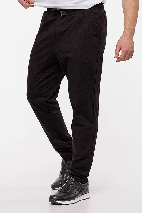 Чоловічі спортивні штани завужені 44 колір чорний ЦБ-00208983 SKT000885860 фото