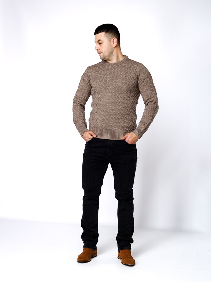 Чоловічі джинси, утеплені, регуляр 46 колір темно-сірий ЦБ-00233104 SKT000940604 фото
