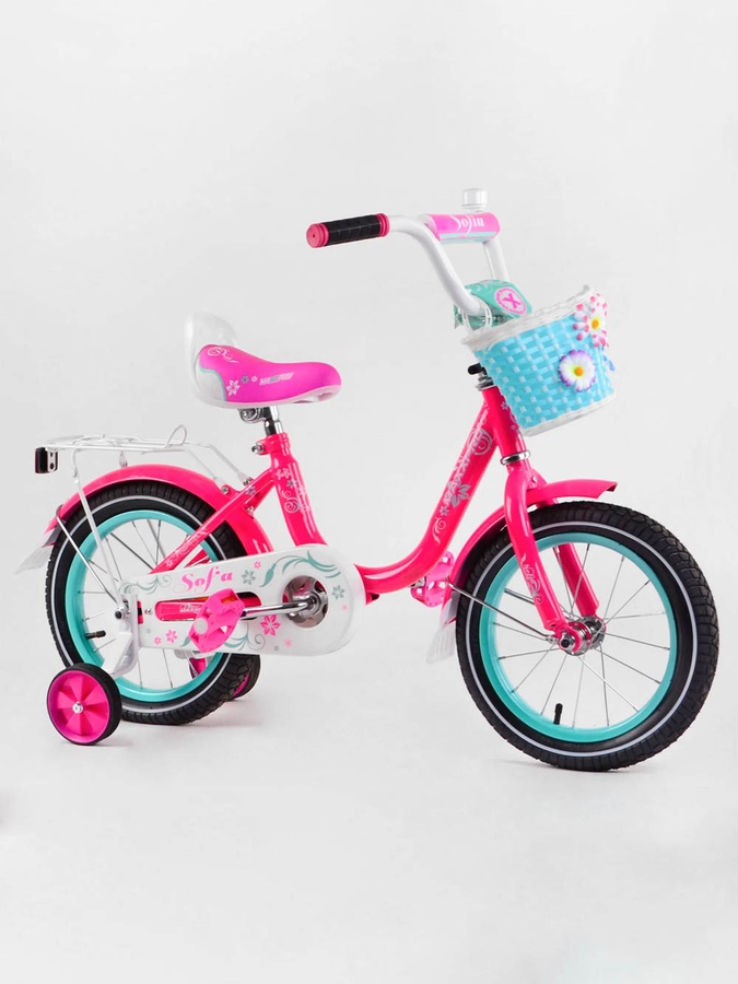 Дитячий двоколісний велосипед SOFIA колір рожевий ЦБ-00213401 SKT000893653 фото