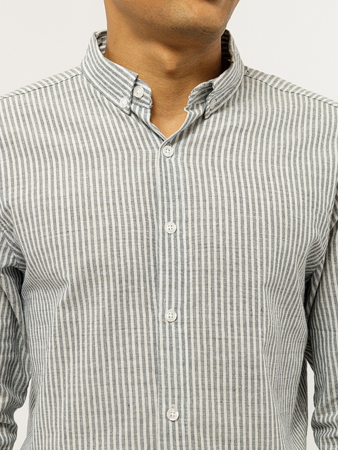 Чоловіча сорочка з довгим рукавом 44 колір сірий ЦБ-00189956 SKT000841301 фото