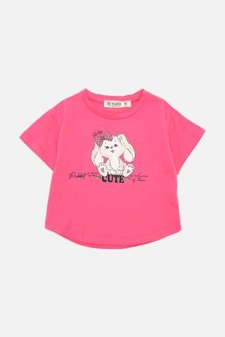 Футболка с коротким рукавом для девочки цвет розовый 110 ЦБ-00273325 фото