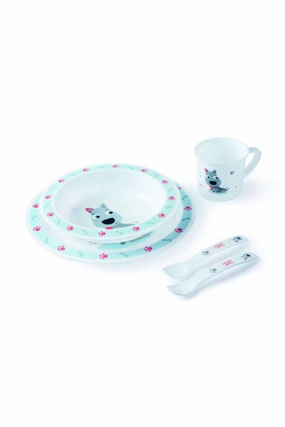 Набір посуду пластиковий столовий Cute Animals - собачка колір різнокольоровий ЦБ-00154128 SKT000525165 фото