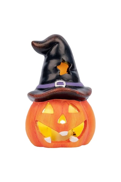 Статуетка Хелловін "Pumpkin in hat" колір різнокольоровий ЦБ-00202624 SKT000872549 фото