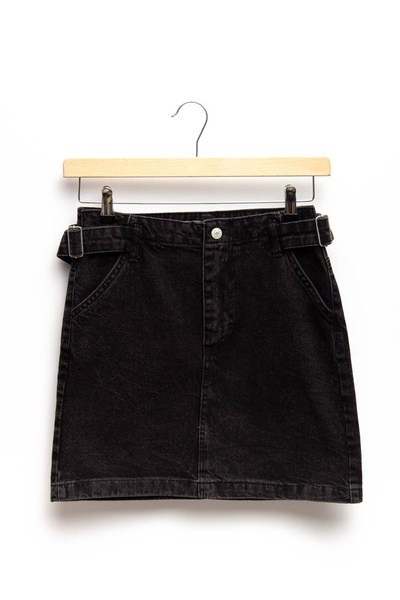 Спідниця жіноча джинсова, коротка 42 колір темно-сірий ЦБ-00157144 SKT000532843 фото