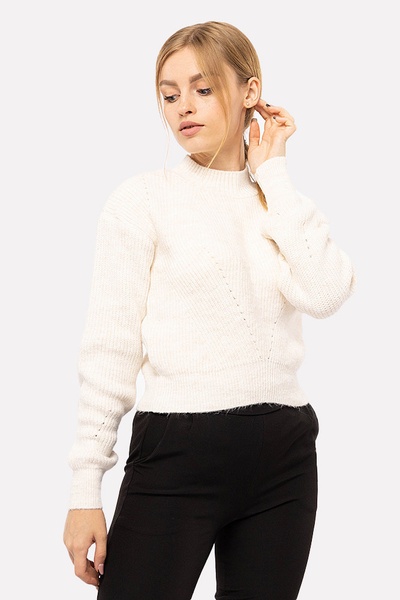 Жіночий светр 46 колір молочний ЦБ-00194240 SKT000853769 фото