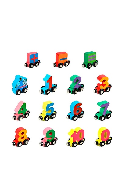 Розвиваюча іграшка "Магнітний потяг" з цифрами колір різнокольоровий ЦБ-00236650 SKT000952648 фото