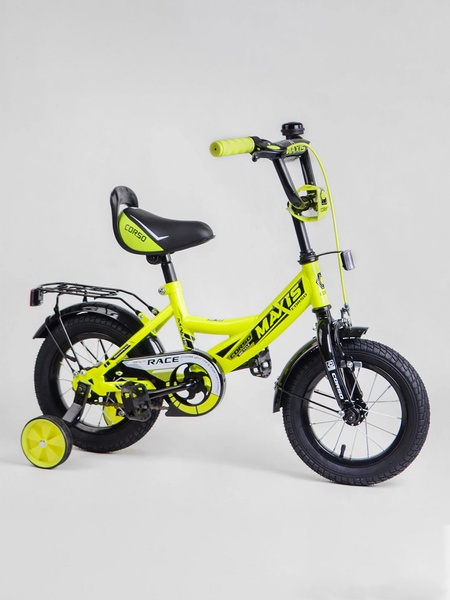Велосипед 12" дюймов 2-х колесный MAXIS-12852 цвет желтый ЦБ-00218342 SKT000904314 фото