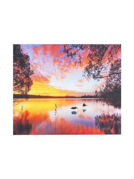 Картина за номерами "Захід сонця на березі річки", 40х30 см колір різнокольоровий ЦБ-00217204 SKT000902227 фото