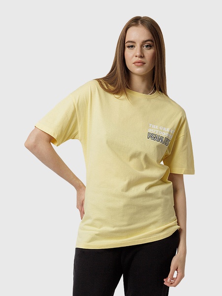 Женская футболка регуляр 48 цвет желтый ЦБ-00219044 SKT000906099 фото