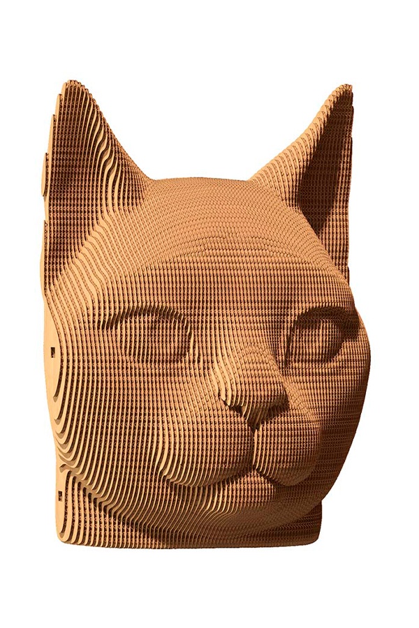 Картонный конструктор "Cartonic 3D Puzzle CAT" цвет коричневый ЦБ-00235329 SKT000945786 фото
