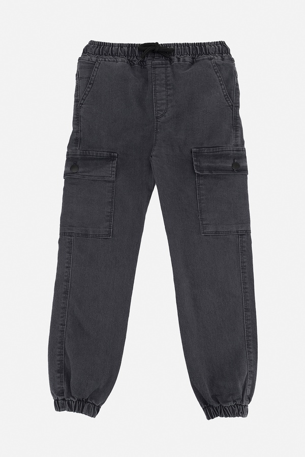 Джогеры джинсовые для мальчика 128 цвет серый ЦБ-00254803 SKT001005915 фото