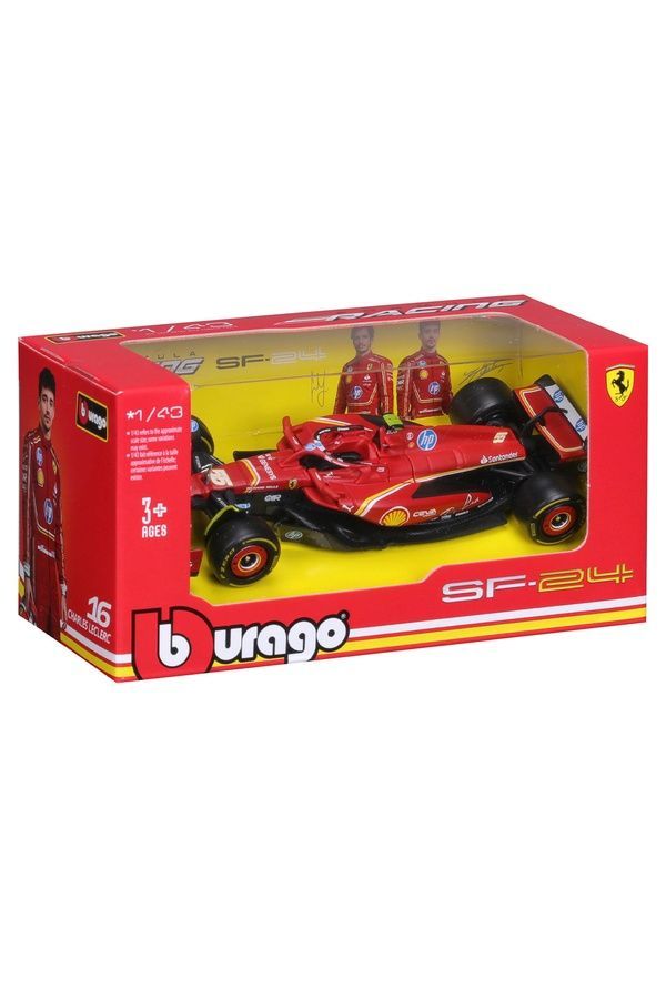 Автомодель з фігуркою Ferrari Racing - SF-24 Bburago Bburago 18-36844 ЦБ-00283050 фото