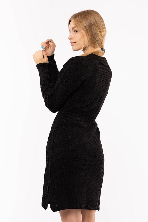 Жіноча сукня 46 колір чорний ЦБ-00195677 SKT000857827 фото