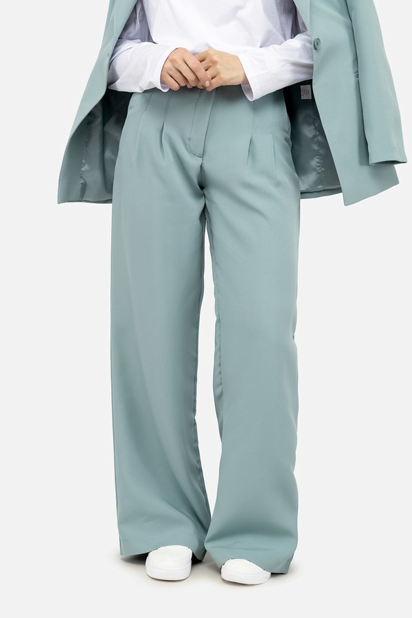 Жіночі штани палаццо 42 колір м'ятний ЦБ-00242180 SKT000963812 фото