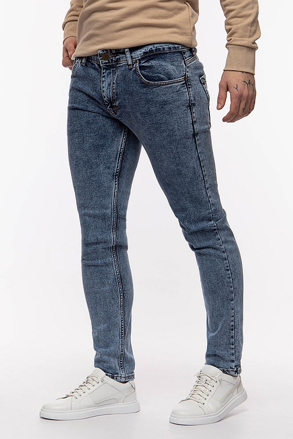 Мужские джинсы слим 42 цвет синий ЦБ-00213588 SKT000894068 фото