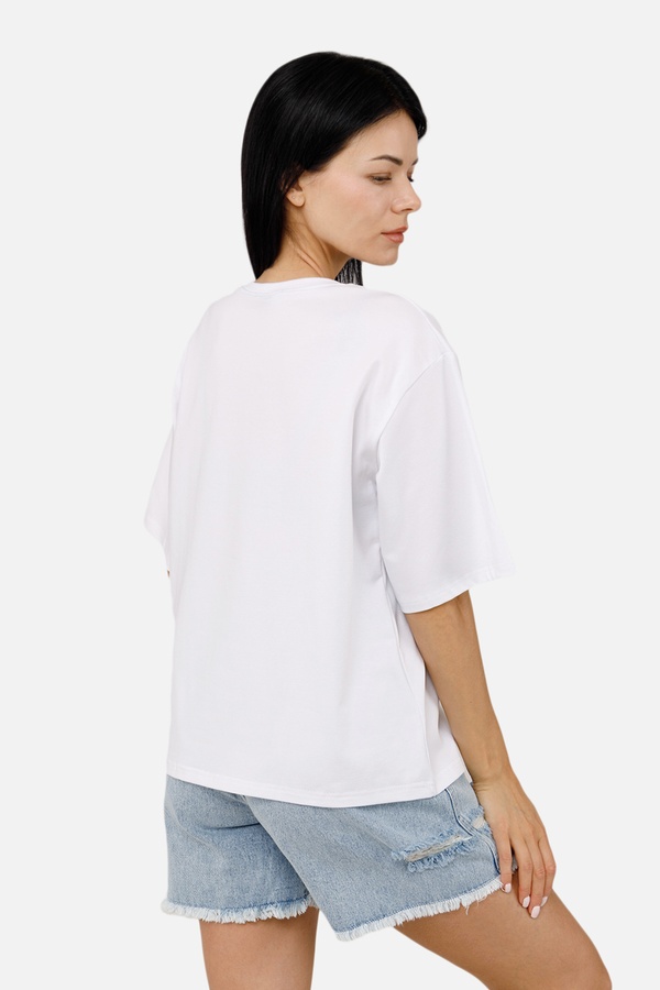 Жіноча футболка з коротким рукавом 46 колір білий ЦБ-00253315