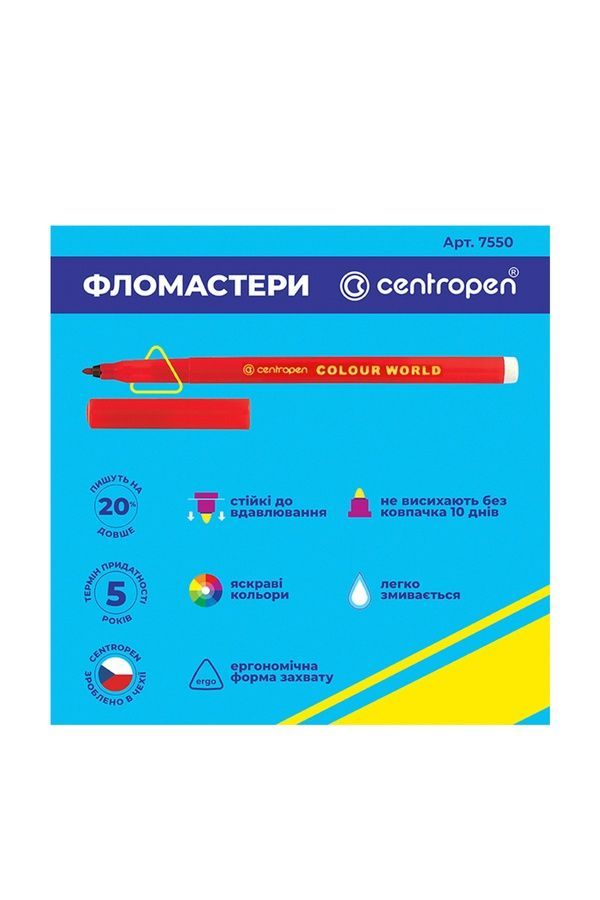 Набір фломастерів для малювання CENTROPEN 7550/30 ТП ЦБ-00281300 фото