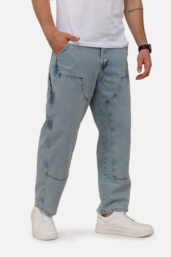 Мужские джинсы baggy 44 цвет голубой ЦБ-00251080 SKT000995435 фото