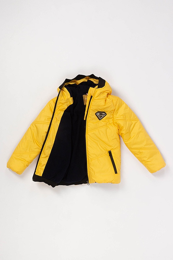 Куртка длинная на мальчика 128 цвет желтый ЦБ-00137796 SKT000485591 фото