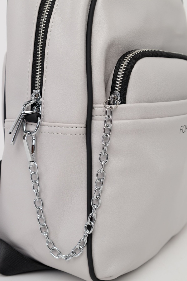 Жіночий рюкзак з сумочкою на ланцюжку колір сірий ЦБ-00244046 SKT000970071 фото