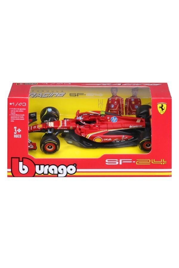 Автомодель з фігуркою Ferrari Racing - SF-24 Bburago Bburago 18-36844 ЦБ-00283050 фото