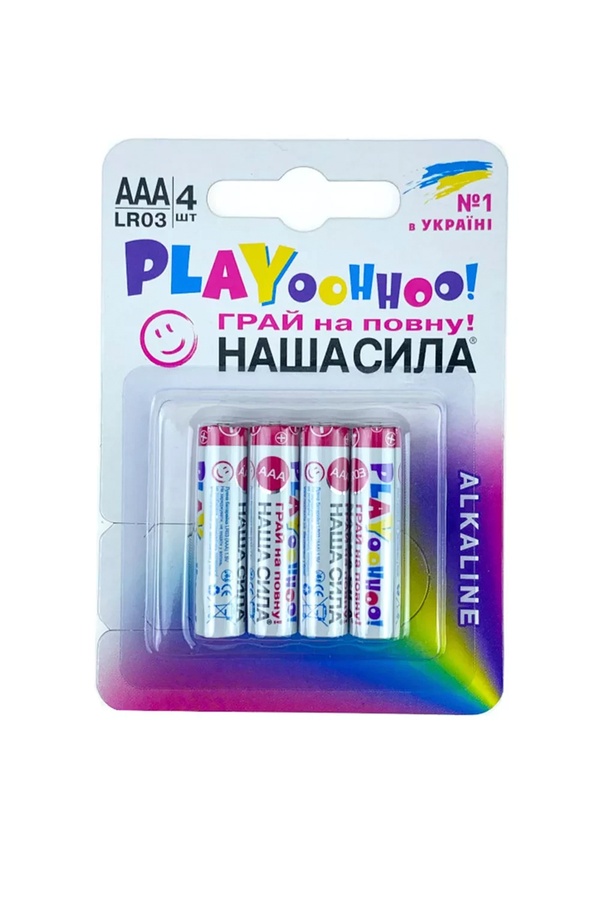 Батарейка НАША СИЛА PLAY AАA, цена за блистер цвет разноцветный ЦБ-00260024 SKT001021134 фото