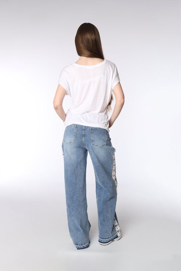 Джинси wide leg жіночі колір блакитний 52 ЦБ-00292064 фото