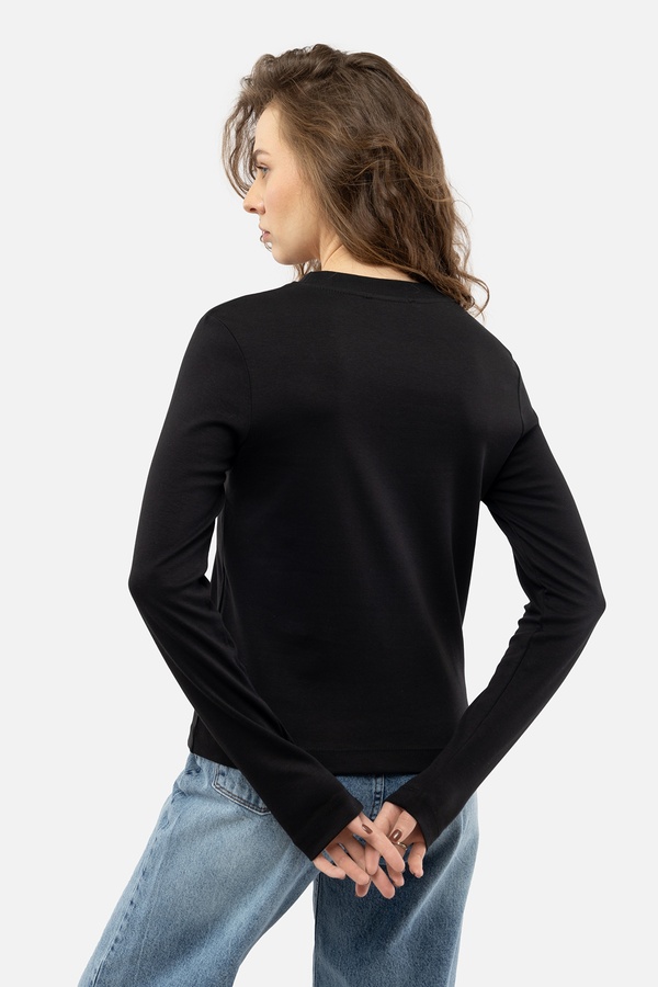Жіноча футболка з довгим рукавом 40 колір чорний ЦБ-00241515 SKT000961748 фото