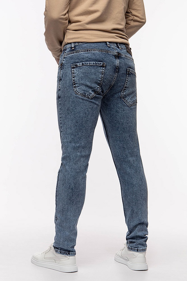 Мужские джинсы слим 42 цвет синий ЦБ-00213588 SKT000894068 фото