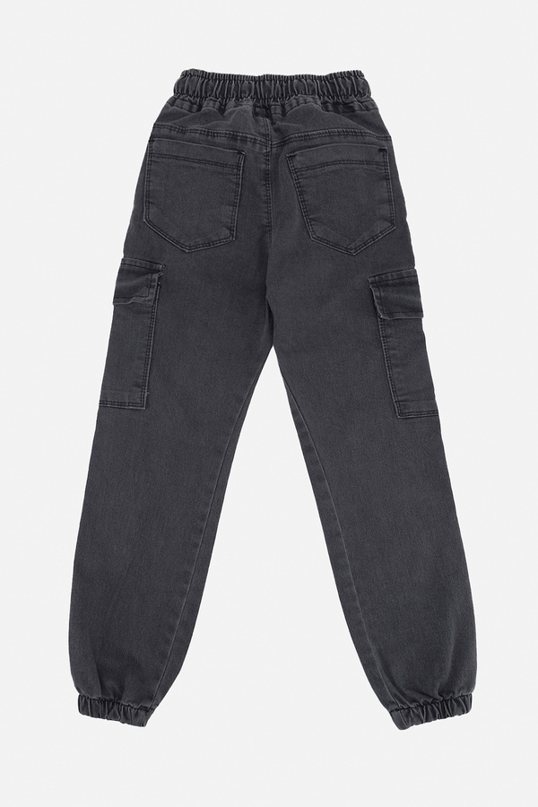 Джогеры джинсовые для мальчика 128 цвет серый ЦБ-00254803 SKT001005915 фото