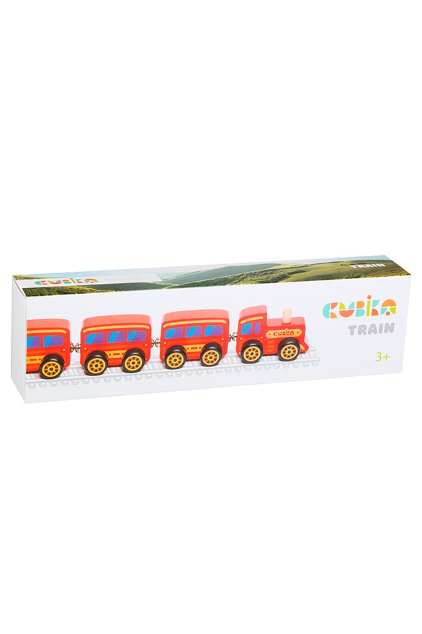 Деревянная игрушка-поезд «Cubika» цвет разноцветный ЦБ-00149178 SKT000511251 фото