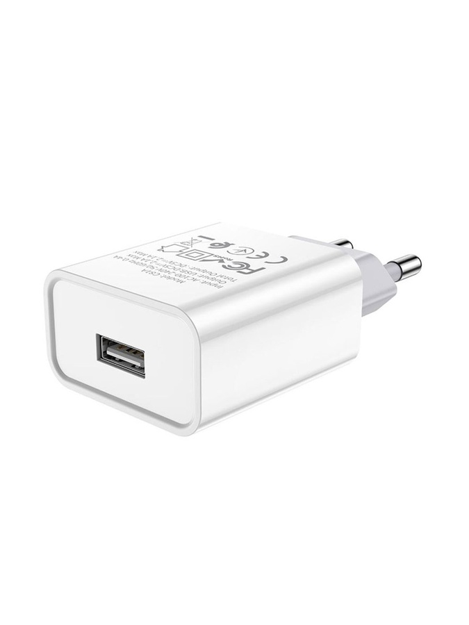 Мережевий зарядний пристрій C81A 1 USB 2.1A колір білий ЦБ-00215834 SKT000899305 фото
