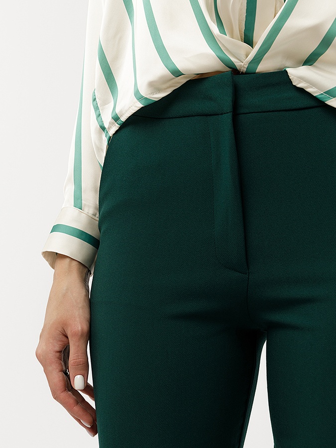 Жіночі штани 44 колір зелений ЦБ-00227841 SKT000927631 фото