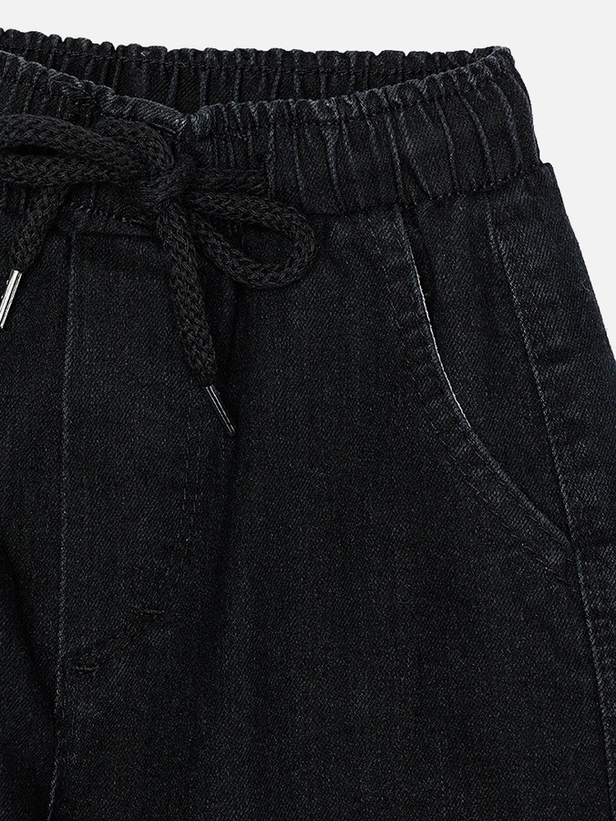 Джогеры джинсовые для мальчика 128 цвет черный ЦБ-00216176 SKT000900116 фото