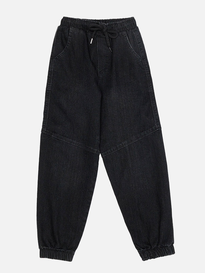 Джогеры джинсовые для мальчика 128 цвет черный ЦБ-00216176 SKT000900116 фото