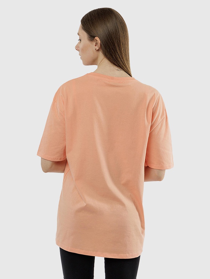 Жіноча подовжена футболка регуляр 50 колір персиковий ЦБ-00215338 SKT000898380 фото
