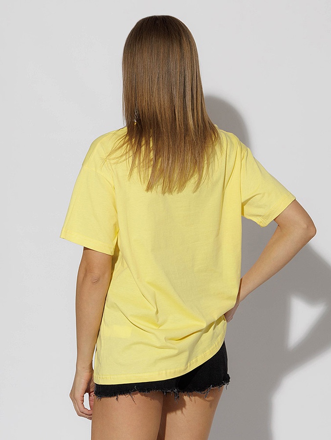 Жіноча футболка регуляр 42 колір жовтий ЦБ-00218983 SKT000905915 фото